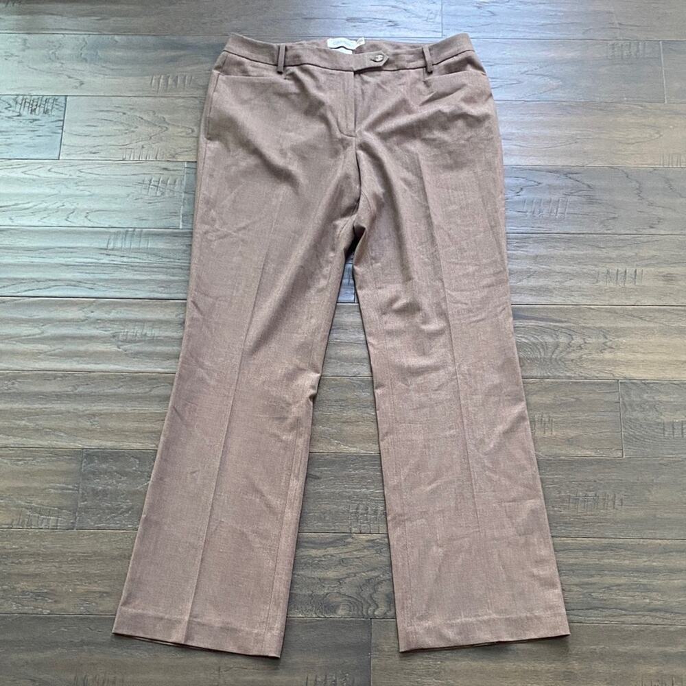 Calvin Klein Modern Fit Tan Trousers Womens Sz 10